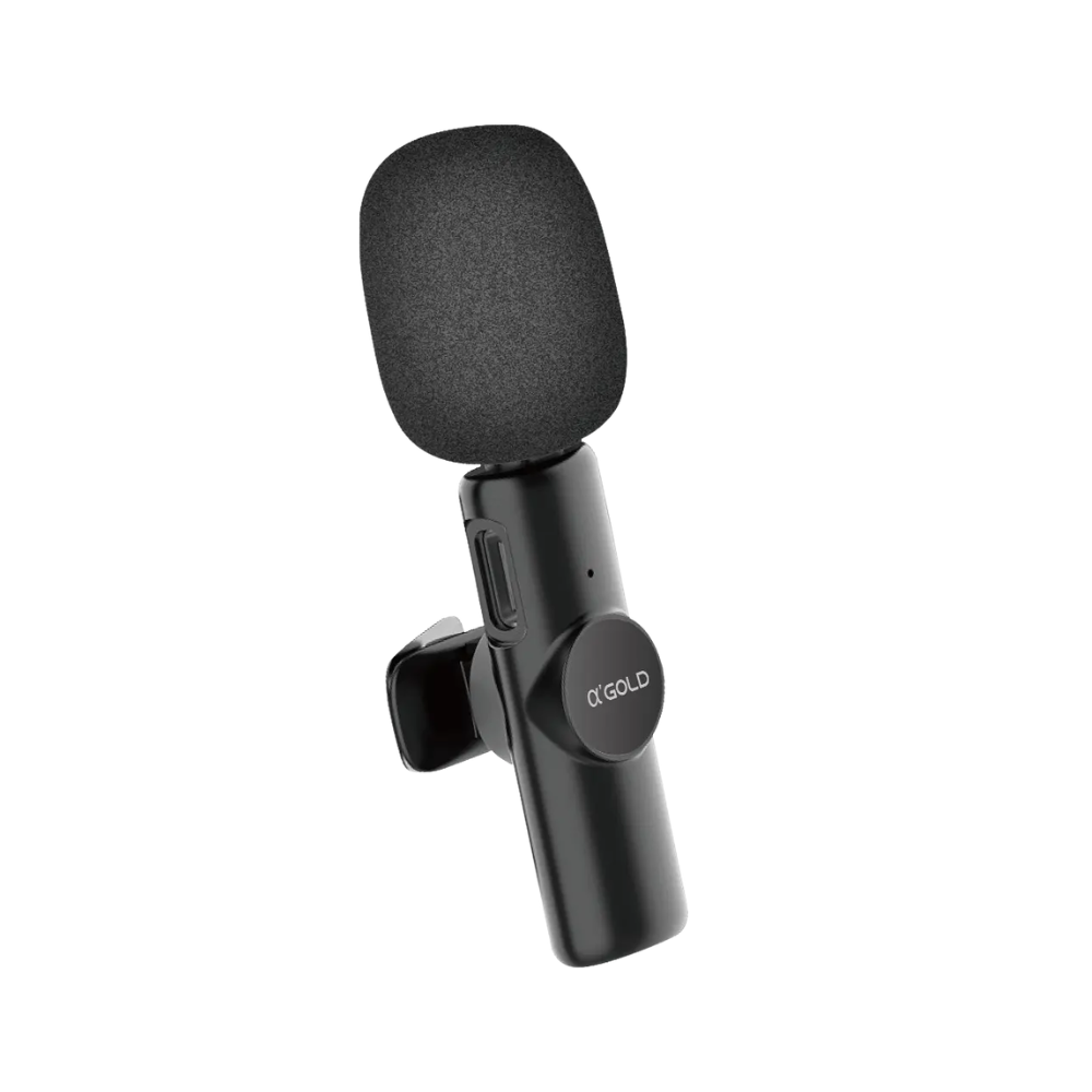 Microfone Sem Fio Wireless Lapela Lightning aGold - MCF-02