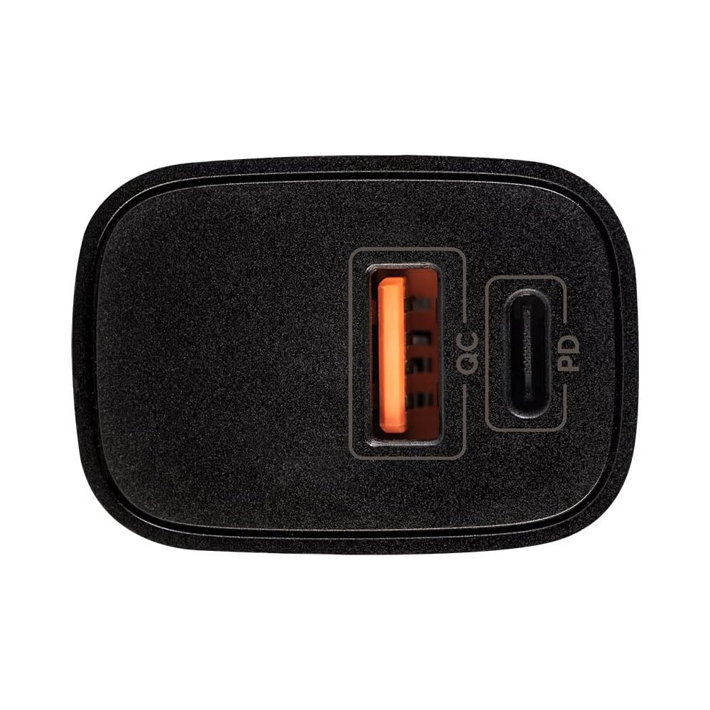 Carregador De Parede com 1 Saída Usb 2,4A + 1 Saída Tipo C PD 20W Intelbras EC11 Preto - 4820106