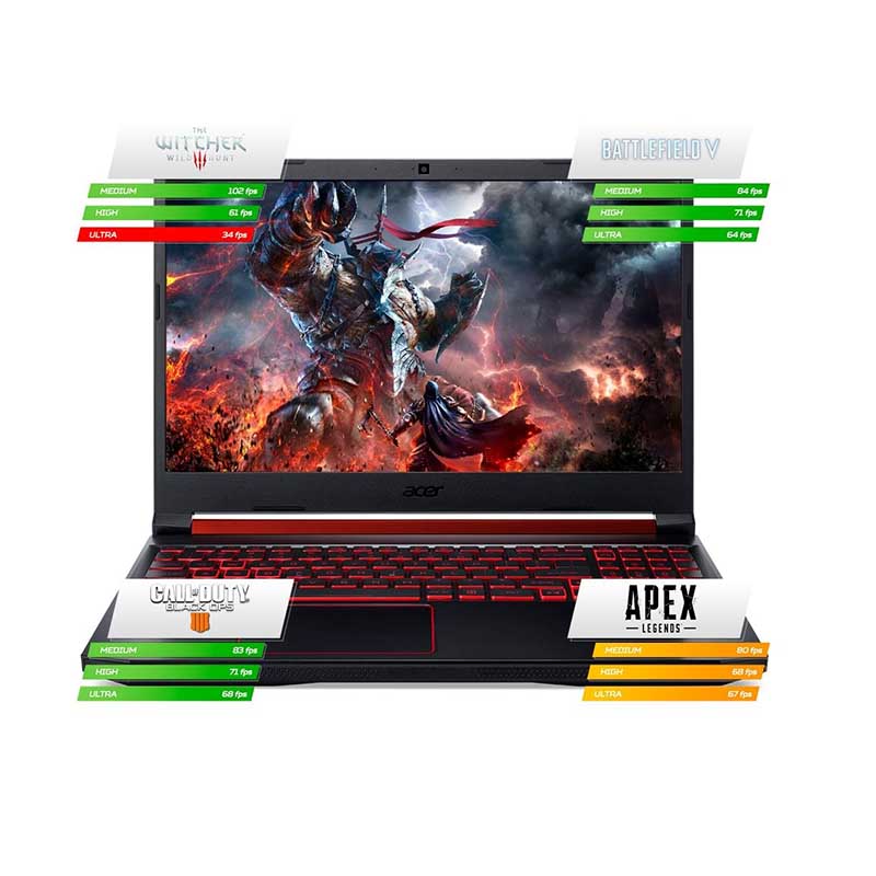 Notebook Gamer Acer Aspire Nitro 5 AMD Ryzen 7 8gb 1TB Hd + 128Gb Ssd GTX 1650 15.6 Pols Preto / Vermelho - AN515-43-R4C