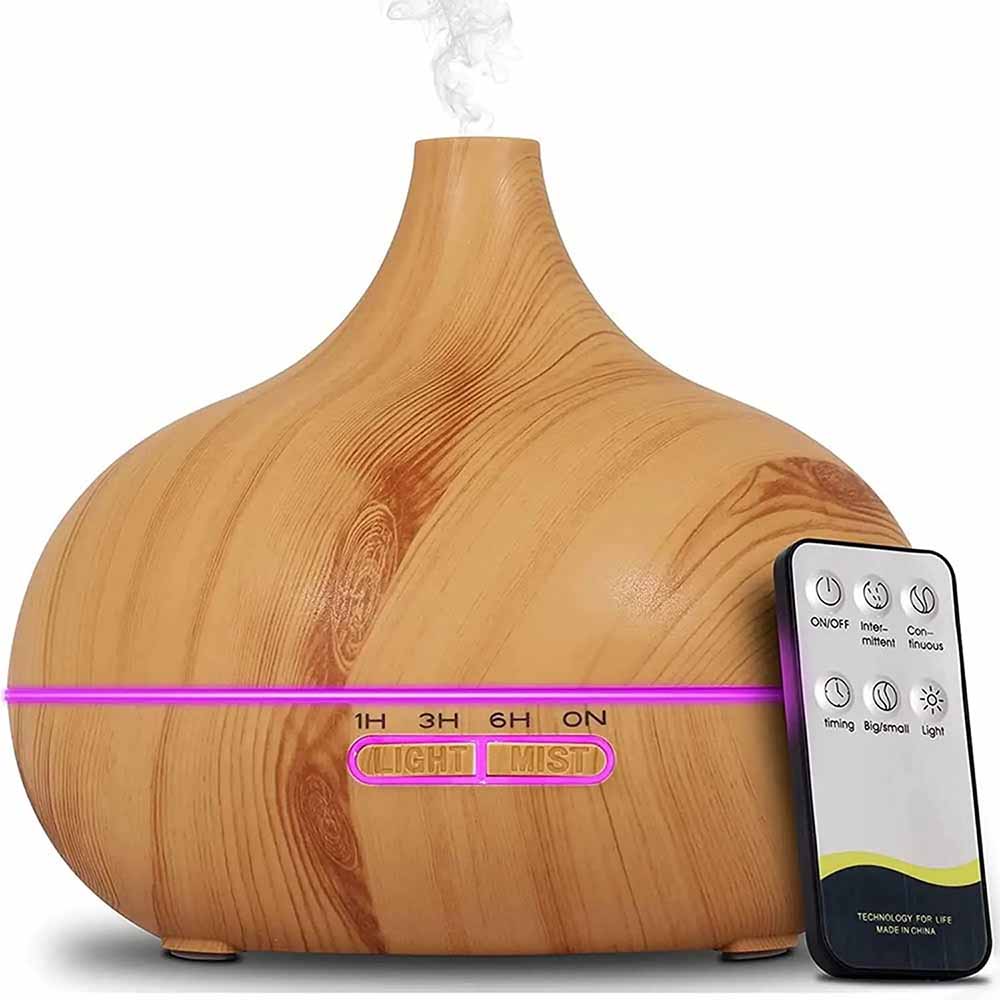 Umidificador e Aromatizador de Ar Lelong C/ Led Colorido 500ml C/ Controle Remoto - LE-2327