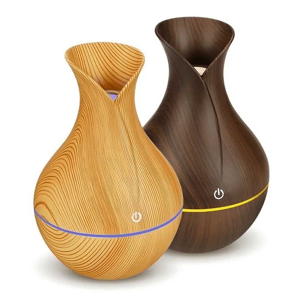 Umidificador Ultrassonico com Textura de Madeira Knup 200Ml - UM610 Truedata