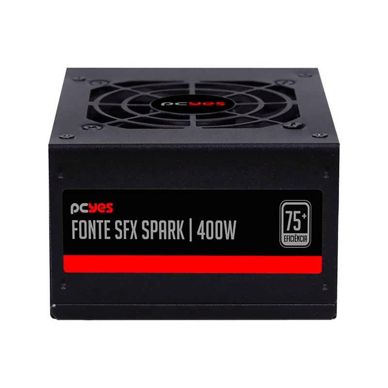 Fonte Real Atx para Gabinete Slim 400W PCYes SFX Spark 75+ Pfc Ativo - SPKP400MBPT