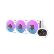 Water Cooler Triple Fan Darkflash p/ Processador White ARGB 360mm C/ LCD (Intel/AMD) Branco - DH360D