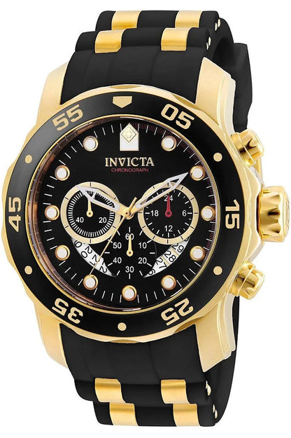 Relógio de Pulso Invicta Pro Diver Preto / Dourado Truedata