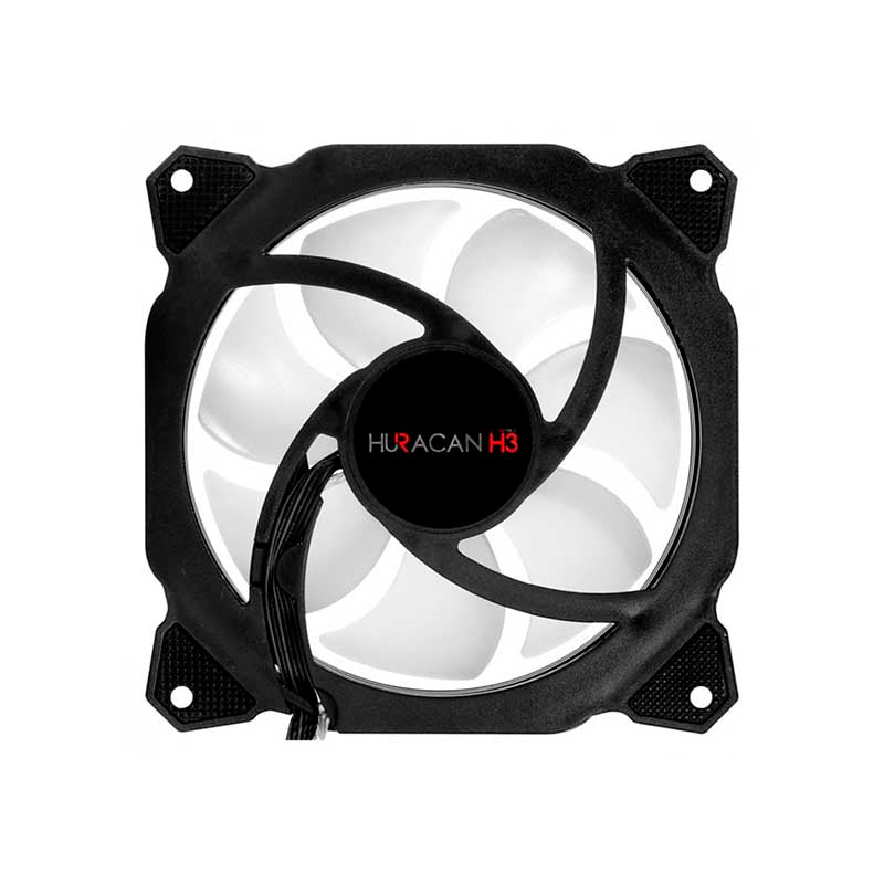Cooler Fan para Gabinete PCYes Huracan H3 Led RGB 120mm 06 Pinos - PH3RGB120 Truedata