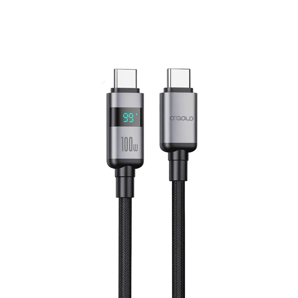 Cabo de Dados Tipo C P/ Tipo C 1m aGold Turbo 100W C/ Display - CB134