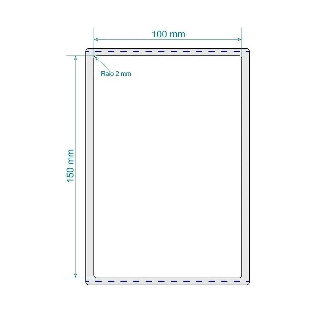 Bobina Impressora Rolo Etiqueta Couche Serrilhada 10 X 15 Cm / 100 X 150 Mm