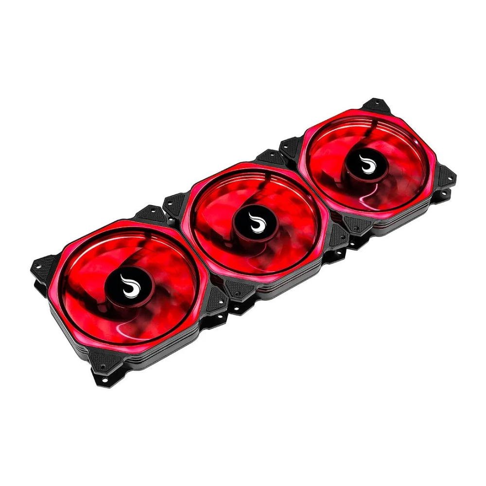 Kit 3x Cooler Fan  Rise Mode Aura RGB  Preto 120mm + Controladora  - RM-AU-02-RGB