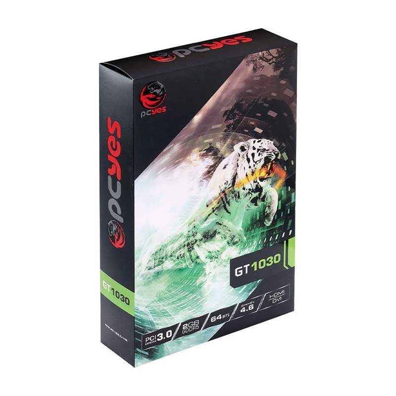 Placa De Video 2gb Gt1030 Ddr5 Pcyes Gaming Edition Pa1030gt6402g5 64bits 6000mhz Dvi Hdmi