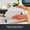 Teclado Sem Fio Logitech Signature K650 Branco C/ Apoio para as Maos - 920-010965