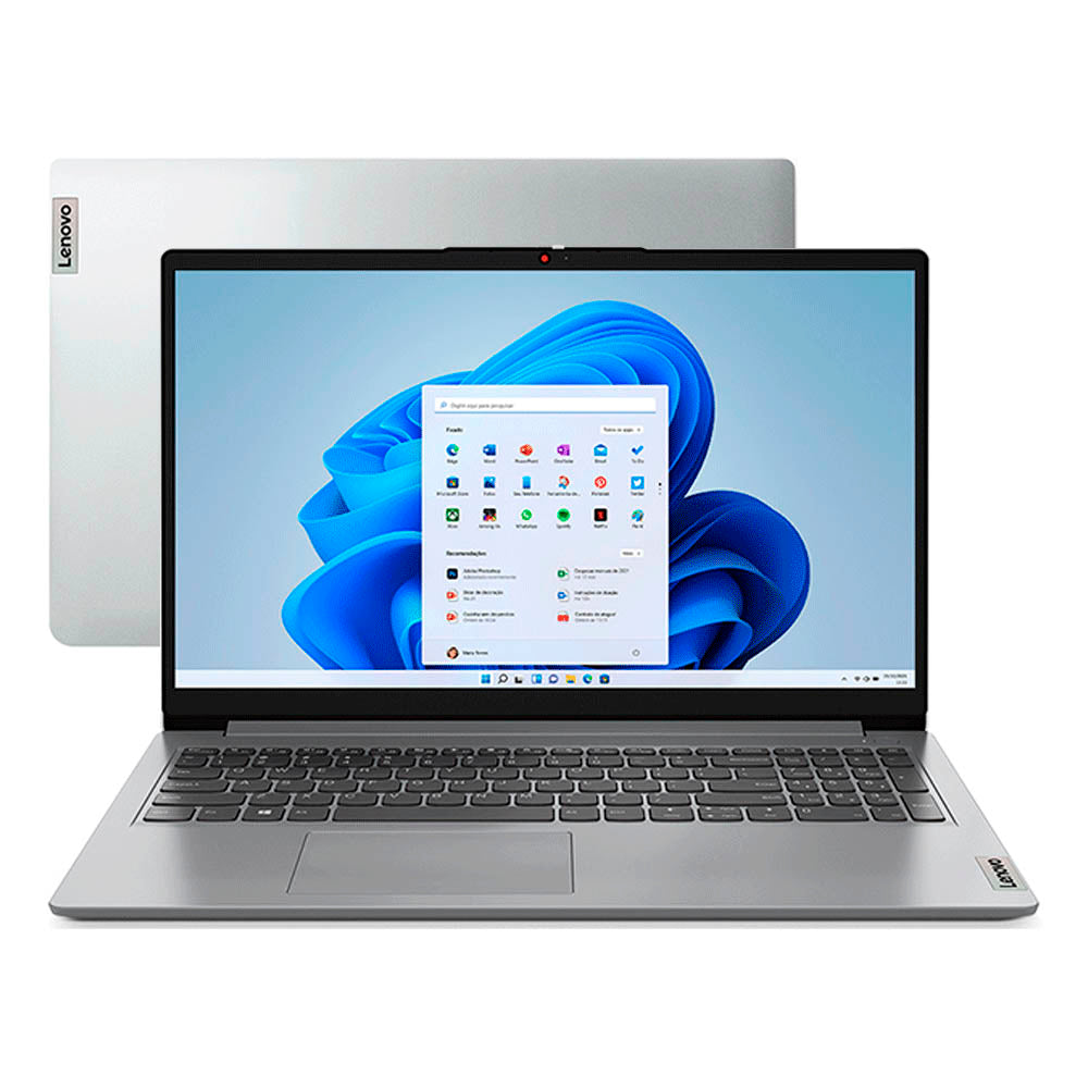 Notebook Lenovo 1i Intel Core I5-1235U 8gb 512gb Ssd Win11 Home 15.6 Pols Cinza - 82VY000QBR