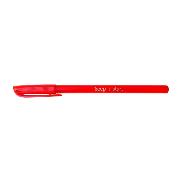 Caneta Esferográfica Ponta Média 1,0mm Vermelho Keep - EI092