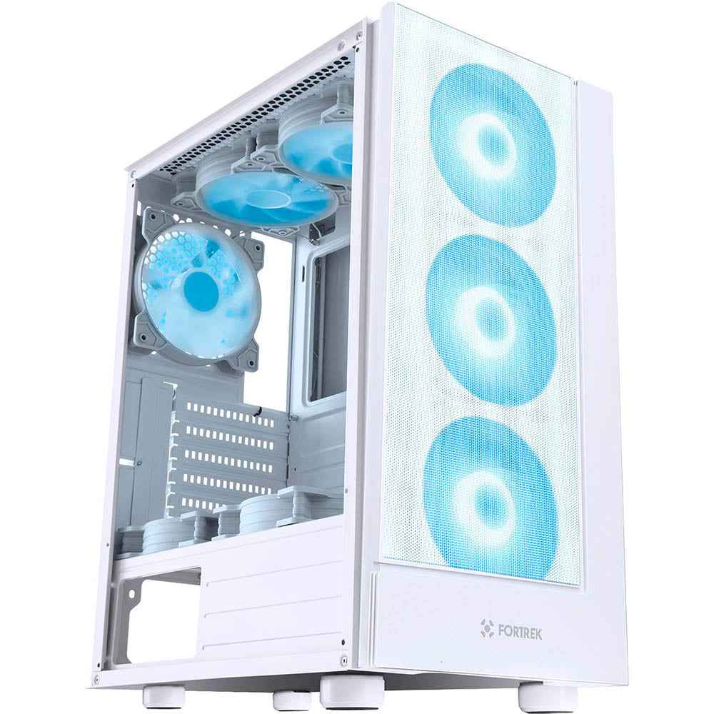 Gabinete Gamer Fortrek Cruiser Mid Tower C/ Fan Rgb e Lateral em Acrilico Branco - 80257