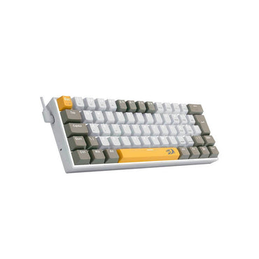 Teclado Gamer Mecânico Redragon Lakshmi Daylight Led Branco Switch Marrom - K606-YL GY WT (PT-BR)