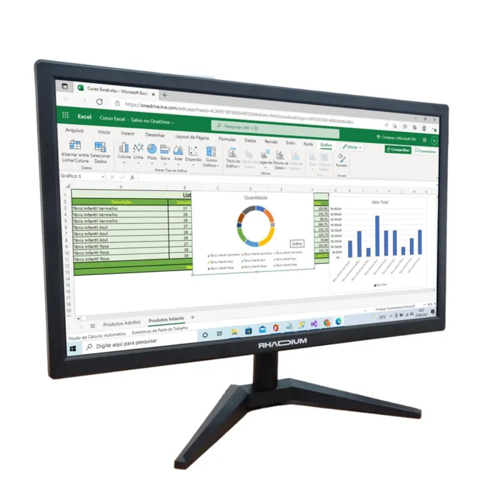 Monitor Led 19.5 Pols Rhadium Wide Hdmi Vga 5ms 75Hz 1600x900 - RHA-LCD-0001