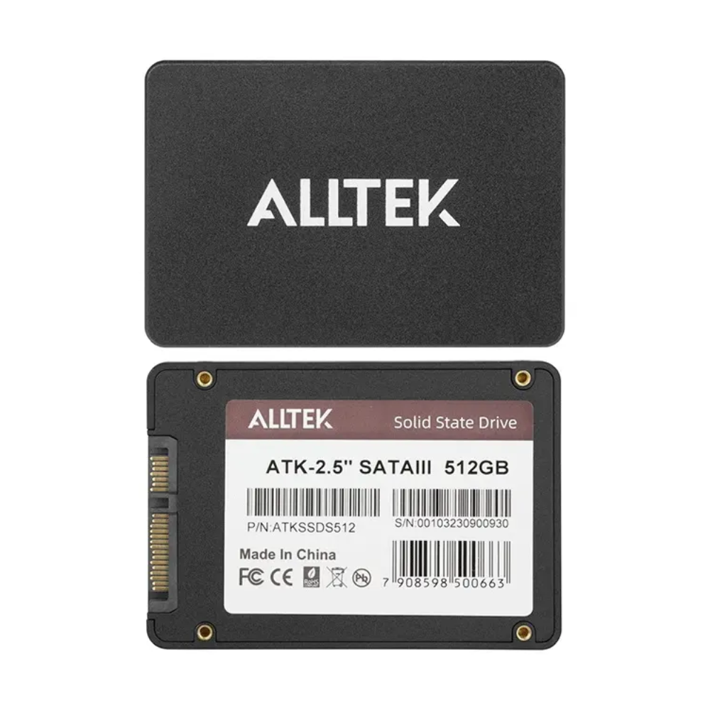 Ssd 480gb (512Gb) Alltek Sata III 2.5" 520Mb/s - 801403