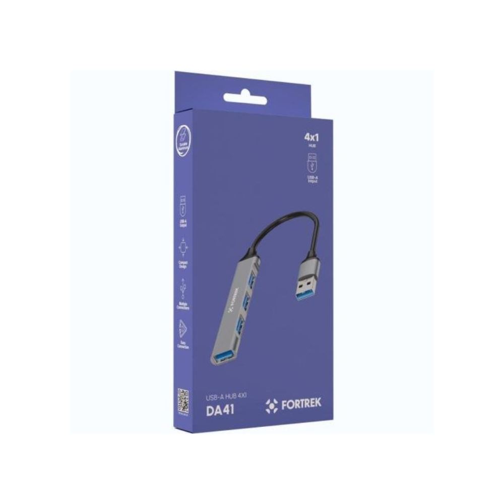 Hub Adaptador Fortrek Com 4 Portas USB-A Preto - 85967