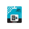 Cartão De Memória 128gb  Micro Sd Card Kingston Canvas GO Plus Classe 10 C/ Adaptador 200 mb/s - SDCG4/128GB