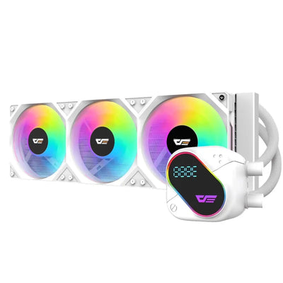 Water Cooler Triple Fan Darkflash p/ Processador White ARGB 360mm  (Intel/AMD) Branco - DO360