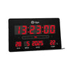 Relogio De Parede Led Digital Hora Calendário Temperatura Oasis - OIH-6207