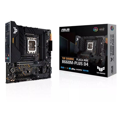 Placa Mae Asus Tuf Gaming B660M-Plus Lga 1700 Ddr4 3200Mhz Hdmi DisplayPort Usb M.2 (12a Geração)