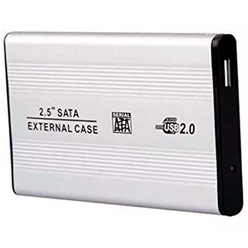 Case Para Hd e Ssd 2.5 Pols Alumínio Usb 2.0 Prata