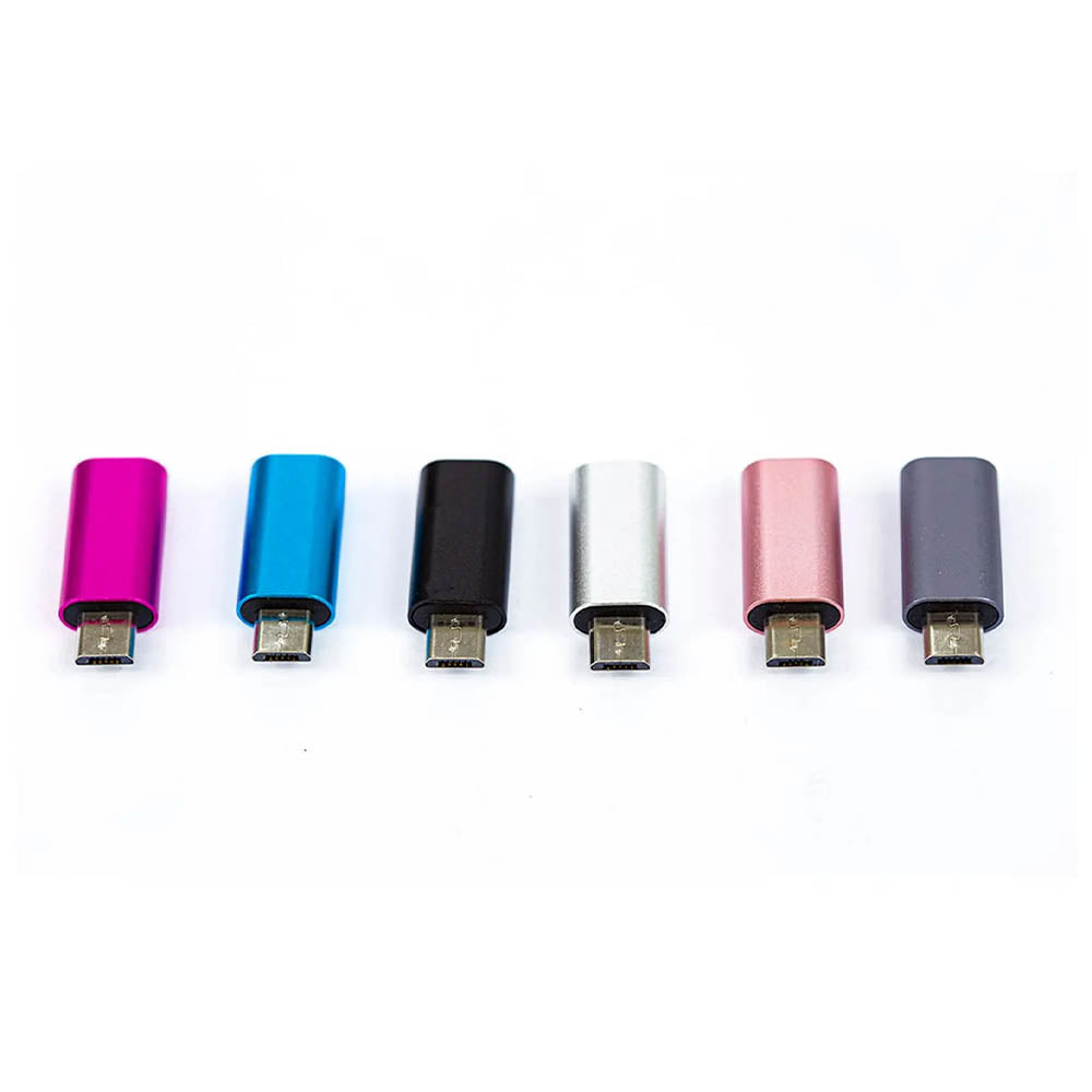 Adaptador Otg Micro Usb V8 Fêmea Para Usb Tipo C Macho