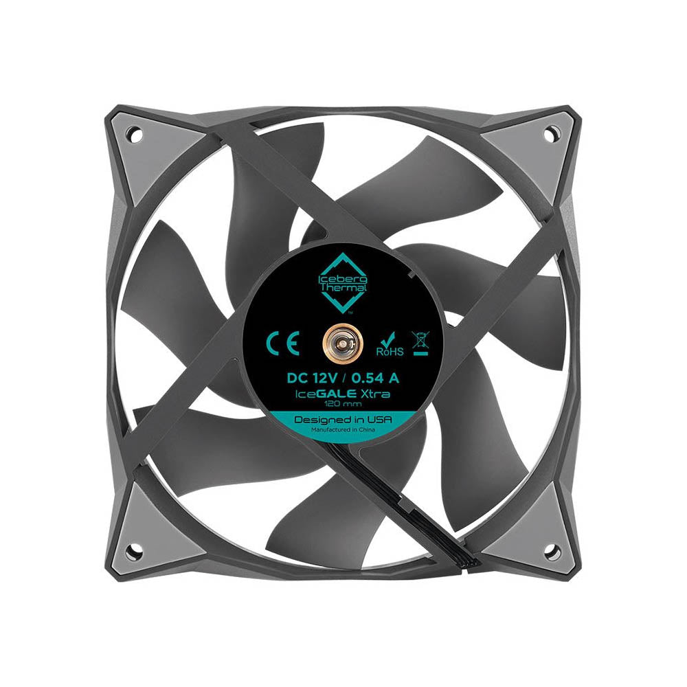 Kit c/ 3 Cooler Fan para Gabinete Iceberg Thermal IceGale Xtra 120mm Preto e Cinza