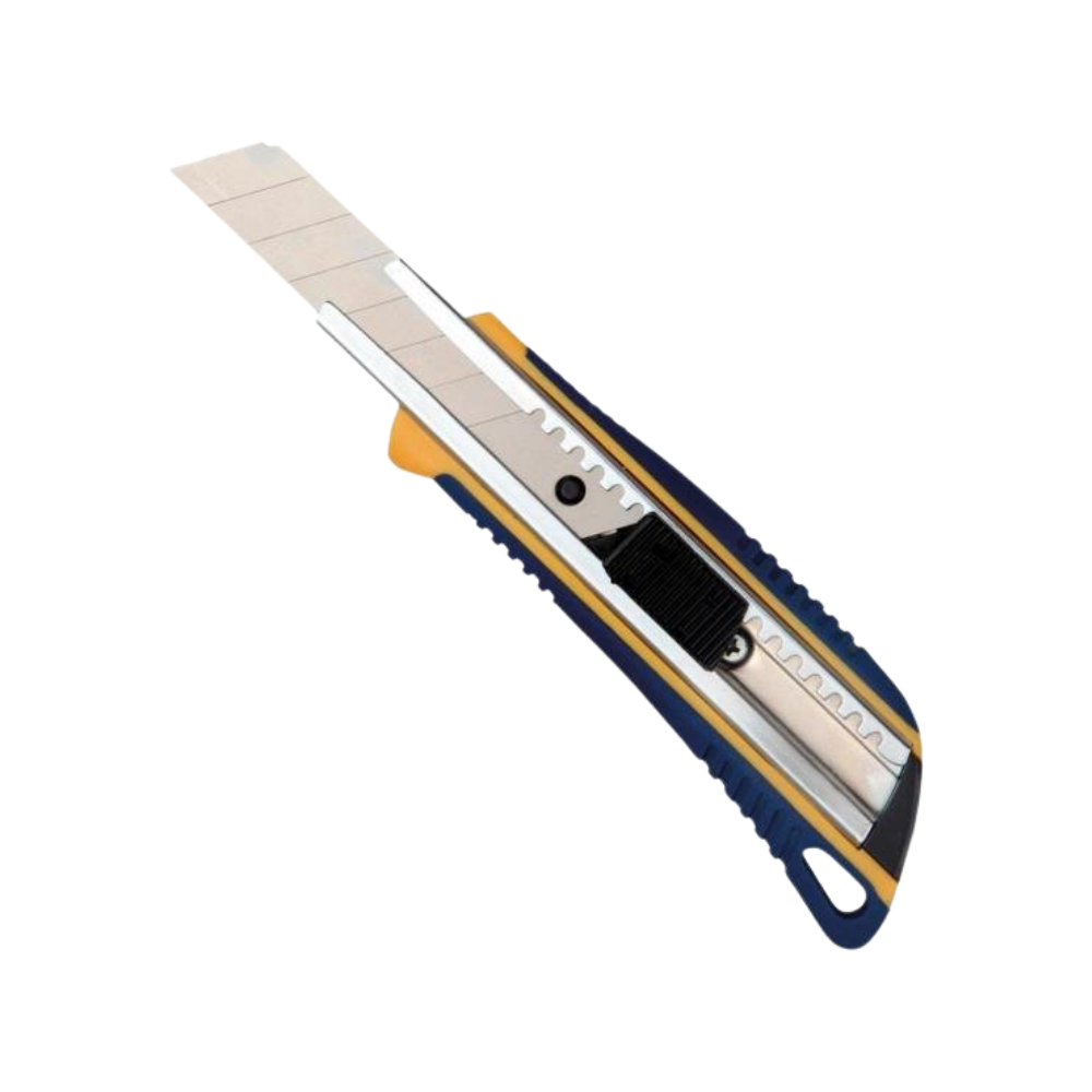 Estilete Emborrachado Brasfort 18mm Azul - 46622