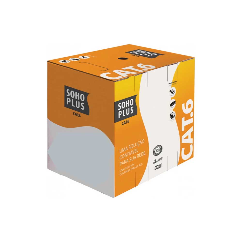 Cabo de Rede Cat6 Furukawa Sohoplus Preto - Venda em Mts