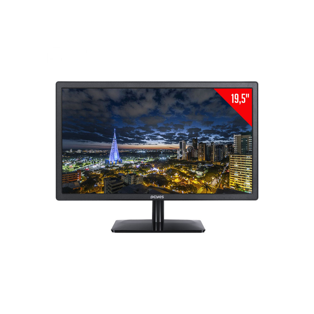 Monitor Led 19.5 Pols PCYES HDMI Vga 1366x768 1000:1 5ms C/ Cabo HDMI 2 mt - PMMO19