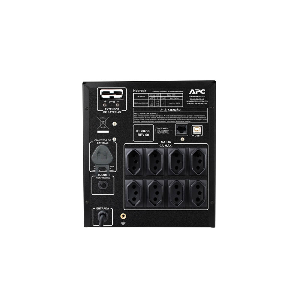Nobreak 1000va Apc Smart Ups Senoidal E Bivolt S 110v - SMC1000XLBI-BR