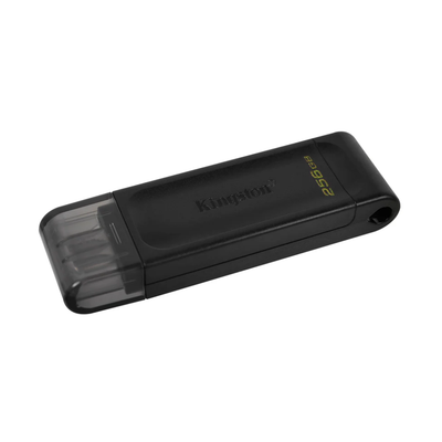 Pen Drive 256gb USB Tipo C 3.2 Kingston DataTravaler 70  Preto - DT70/256GB