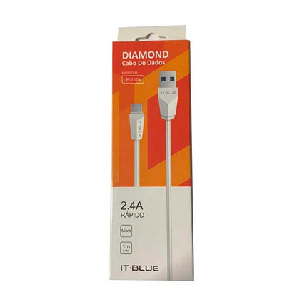 Cabo Dados V8 Micro USB IT-Blue Diamond 2.4A Quick  - LE-110V