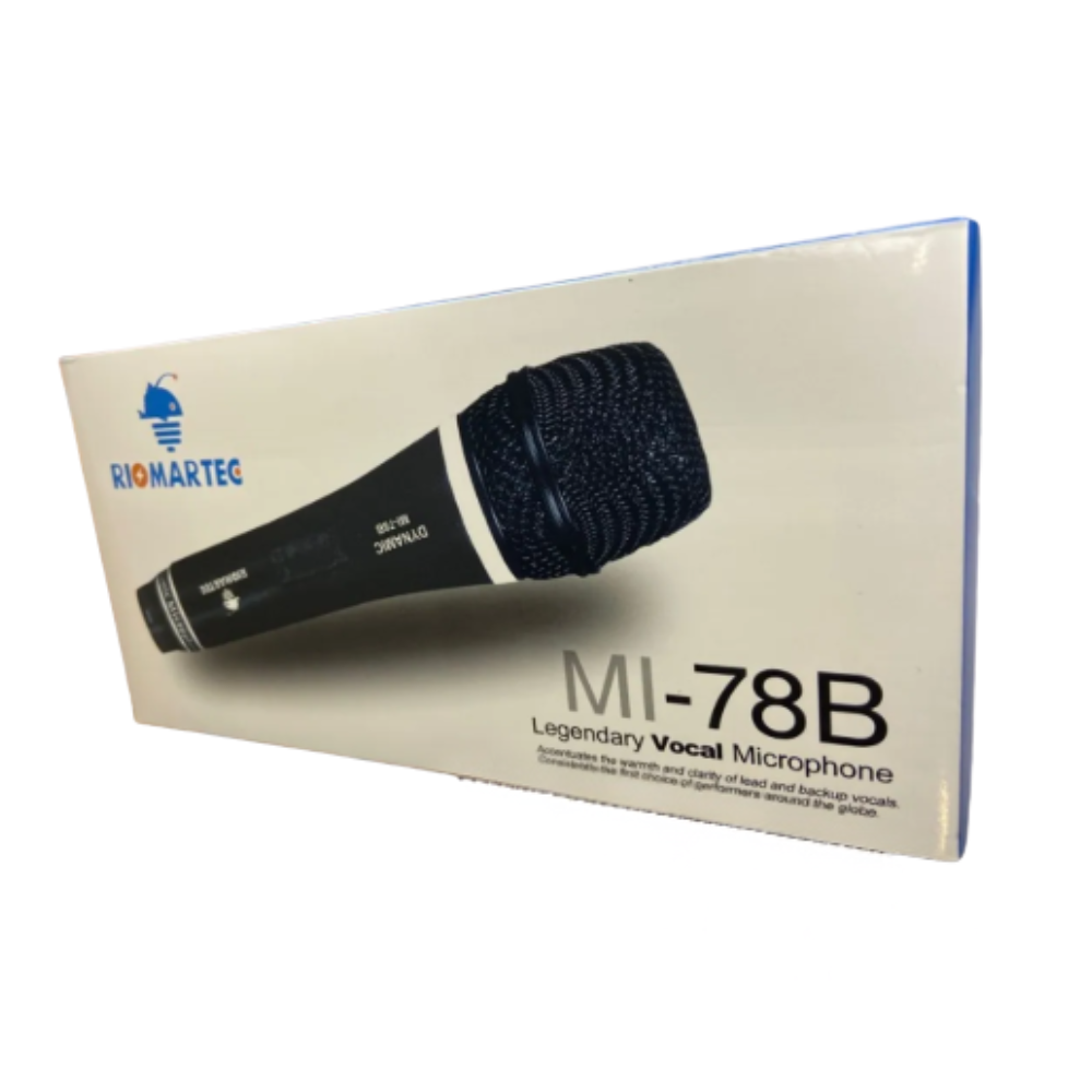 Microfone Com Fio Dinâmico Riomartec MI-78B