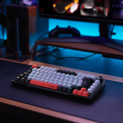 Teclado Gamer Mecanico PCYes Arkeum 75% Black Vulcan - Switch Red -AKBV75RBR