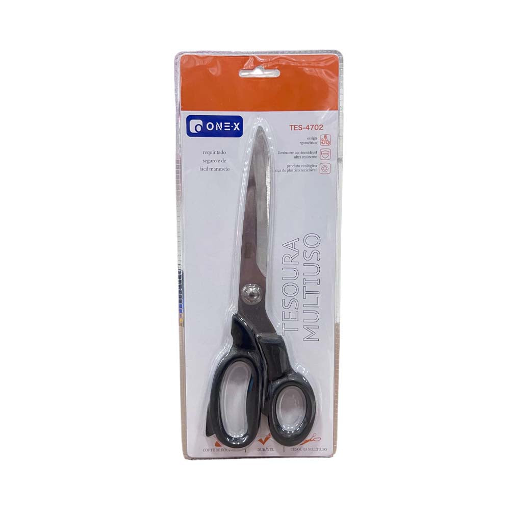 Tesoura de Metal Multiuso Design Ergométrico - TES-4702
