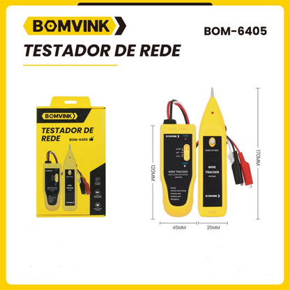 Testador De Cabo de Rede RJ45 RJ11 Bomvink - BOM-6405