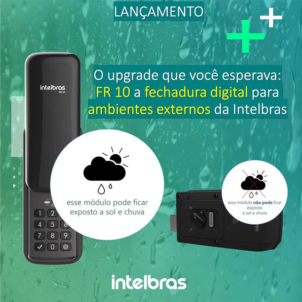 Fechadura Digital de Sobrepor FR 10 Intelbras - 4670010 - Truedata