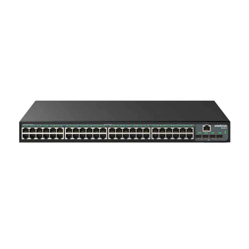 Switch 48 Portas Gigabit 10/100/1000 Mbps + 4 Gbic SFP Intelbras Gerenciavel - S2352G-B - 4760112