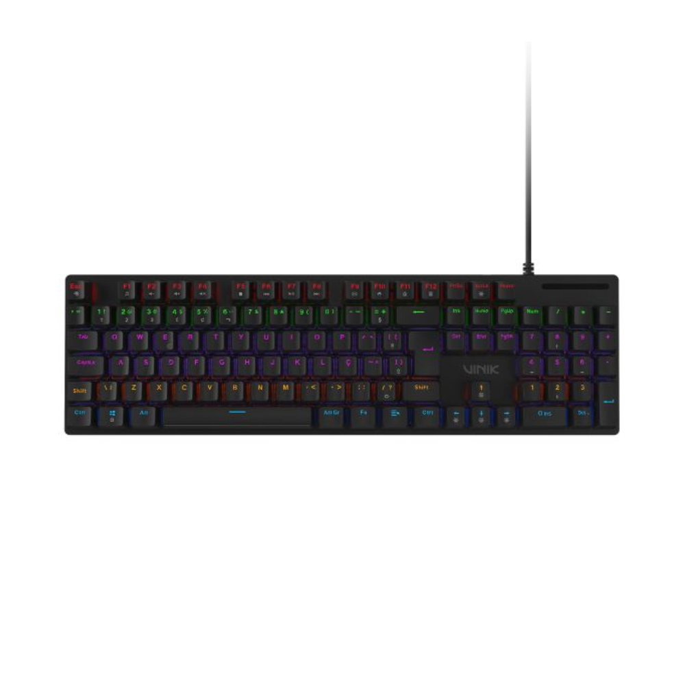 Teclado Gamer Mecanico Vinik 100% C/ Fio RGB Anihi Full Switch Red - ANIHIWHRD