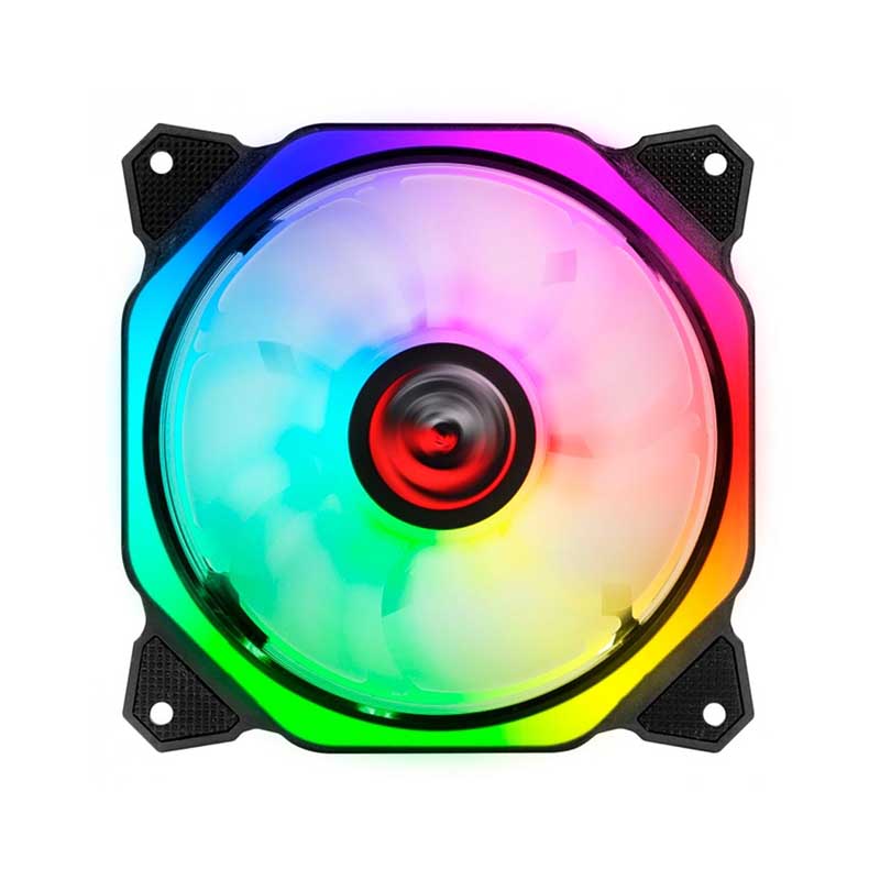 Cooler Fan para Gabinete PCYes Huracan H3 Led RGB 120mm 06 Pinos - PH3RGB120