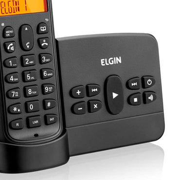 Telefone Sem Fio Elgin Secretária Eletrônica, Id de Chamadas e Viva Voz Preto - TSF800SE