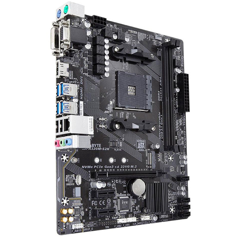 Placa Mae AMD Gigabyte GA-A320M-S2H DDR4 Socket AM4