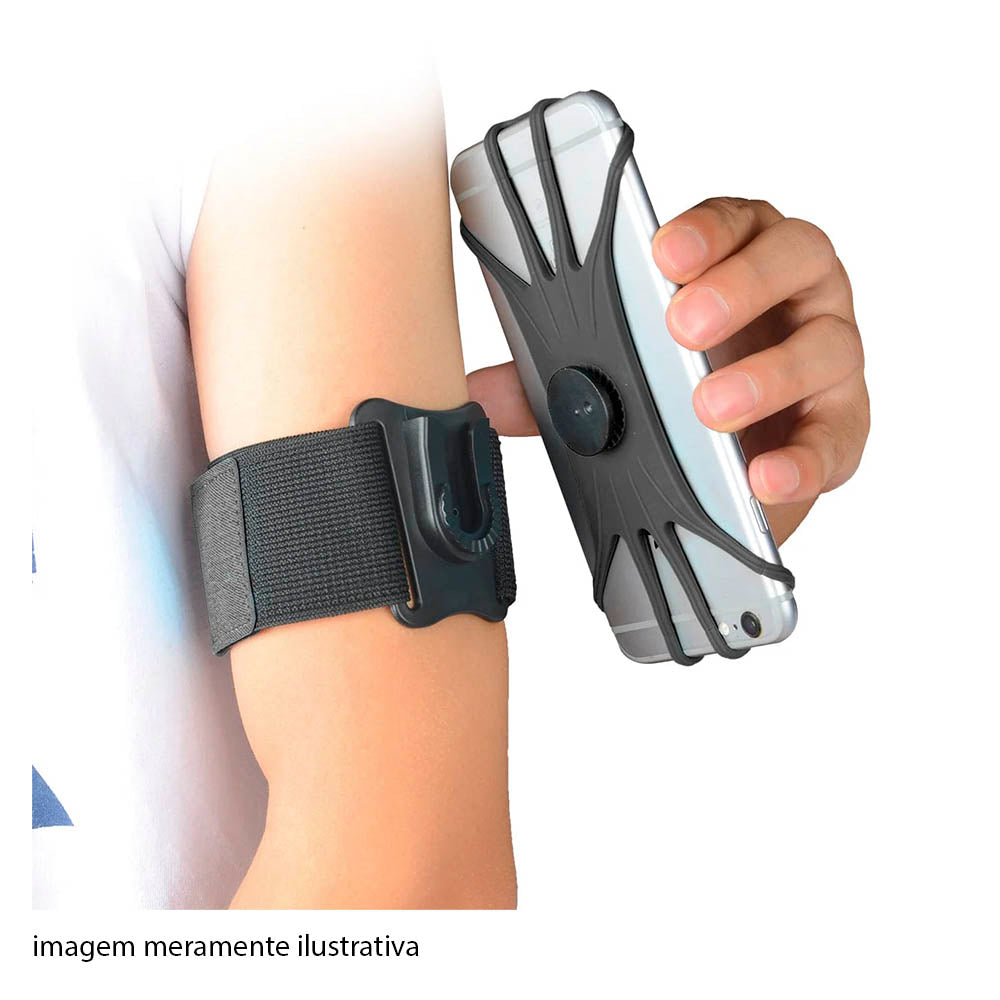 Suporte Para Celular de Pulso com Rotação 360 Wristband