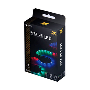 Fita Led RGB Para Gabinete VX Gaming Com Controlador 1mt - LRU1 - Truedata