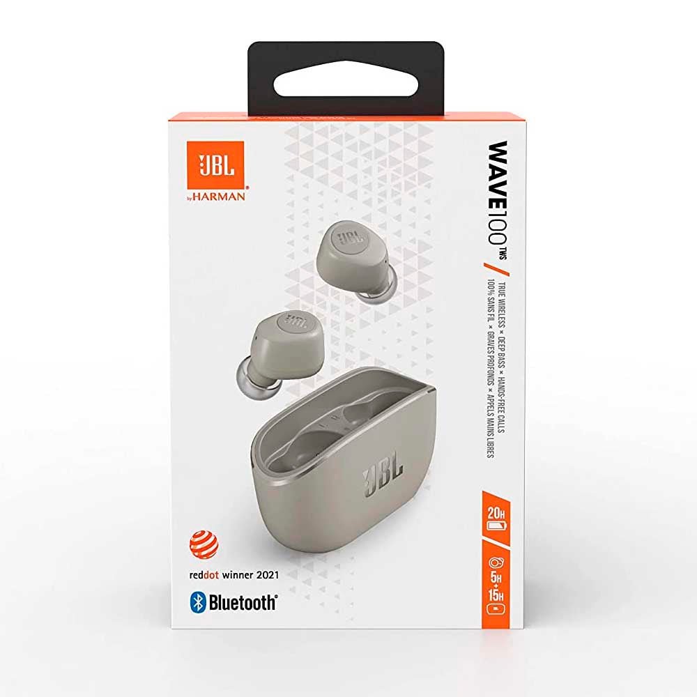 Fone De Ouvido Bluetooth JBL Intra Auricular Wave 100 TWS Branco - Truedata