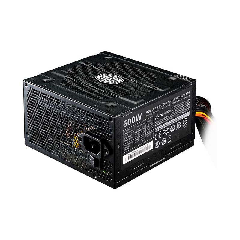 Fonte Real Atx 600w Cooler Master Elite V3 Pfc Ativo - MPW - 6001 - ACAAN1 - WO - Truedata