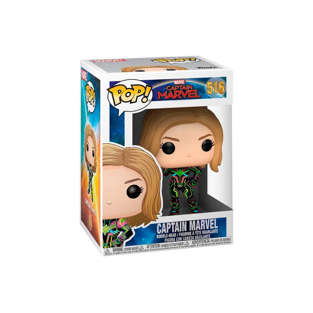 Funko Pop Marvel Vingadores - Capitã Marvel - Com Roupa Neon - 35871 - Truedata