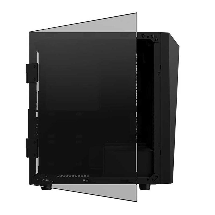 Gabinete Gamer Gamdias Mini Tower Talos E1 Preto Com Lateral em Vidro Temperado S/Fans - TALOS E1 S/FAN - Truedata